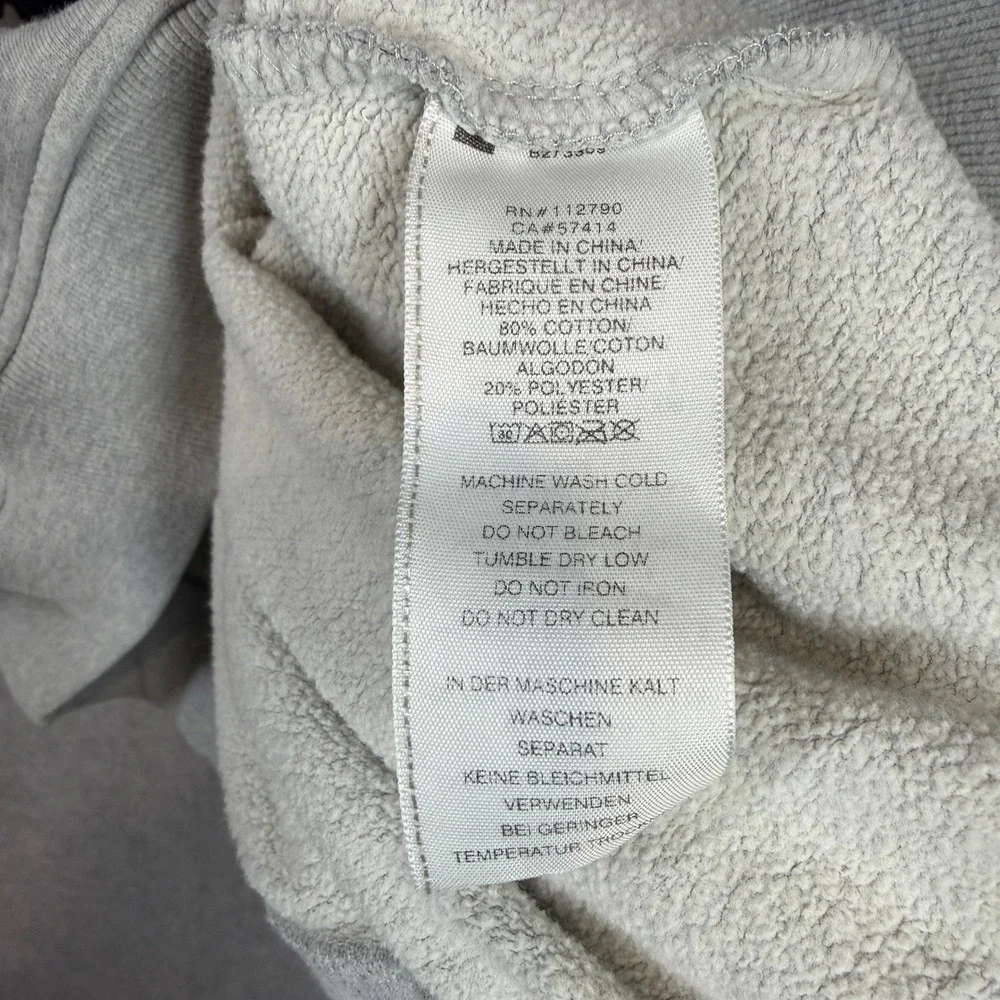 True Religion Hoodie XL Grey Buddha Guitar Graphic Pullover Streetwear Pocket